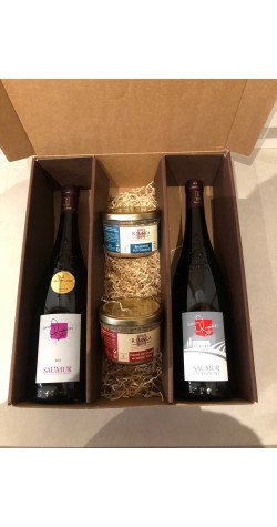 Coffret Saumur 2 Bouteilles + 2 terrines